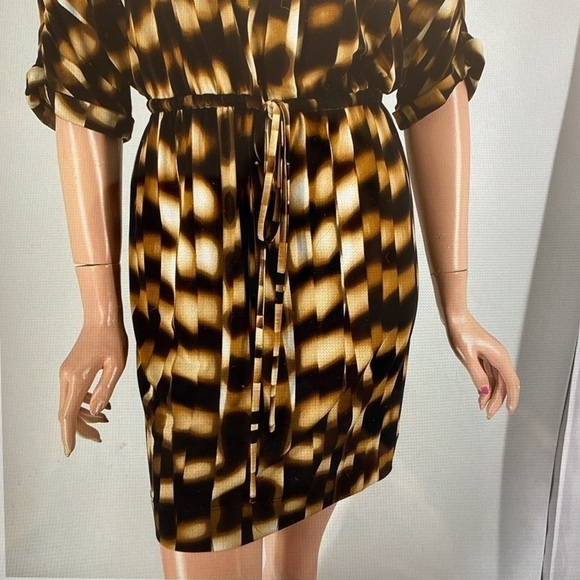 Calvin Klein Dress Womens 4 pull over Office Career Travel animal print slinky - Picture 5 of 12